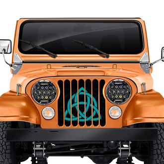 Dirty Acres® - 1-Pc Celtic Knot Style Teal Perforated Main Grille