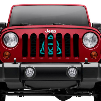 Dirty Acres® - 1-Pc Celtic Knot Style Teal Perforated Main Grille