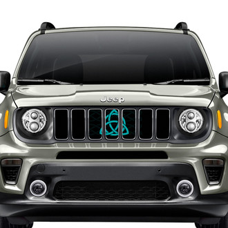 Dirty Acres® - 1-Pc Celtic Knot Style Teal Perforated Main Grille