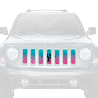 Dirty Acres® - 1-Pc Pink and Teal Ombre Compass Style Perforated Main Grille