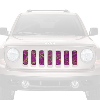 Dirty Acres® - 1-Pc Woodland Camo Style Purple Perforated Main Grille