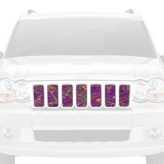 Dirty Acres® - 1-Pc Woodland Camo Style Purple Perforated Main Grille