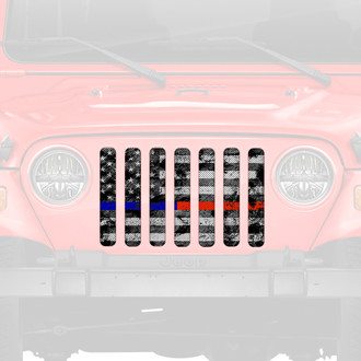 Dirty Acres® - 1-Pc Dirty Grace Tactical American Flag Style Perforated Main Grille