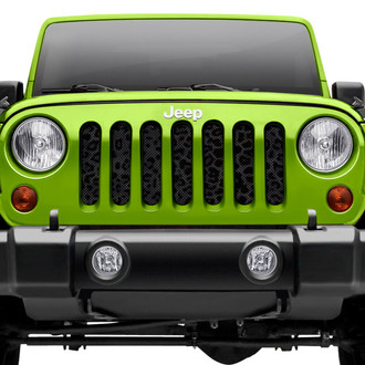 Dirty Acres® - 1-Pc Leopard Print Style Gray/Black Perforated Main Grille