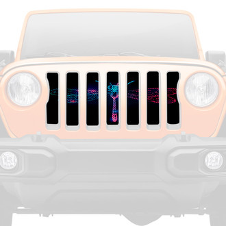 Dirty Acres® - 1-Pc Dragonfly Style Colorful Perforated Main Grille
