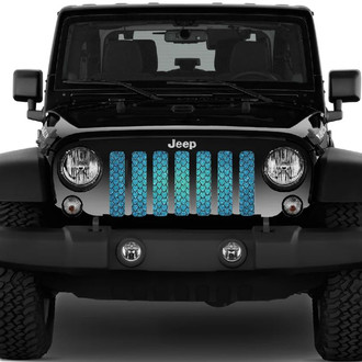 Dirty Acres® - 1-Pc Dragon Scales Teal Fleck Style Perforated Main Grille