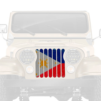Dirty Acres® - 1-Pc Filipino Flag Style Perforated Main Grille