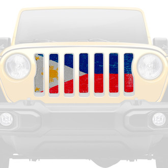 Dirty Acres® - 1-Pc Filipino Flag Style Perforated Main Grille