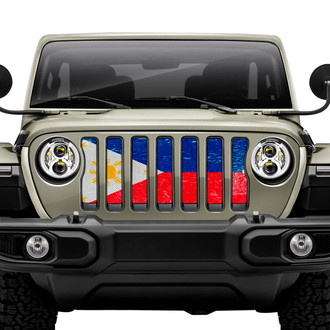 Dirty Acres® - 1-Pc Filipino Flag Style Perforated Main Grille