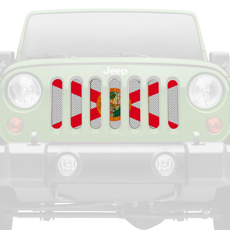 Dirty Acres® - 1-Pc Florida State Flag Style Perforated Main Grille
