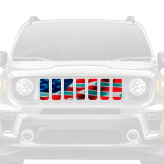 Dirty Acres® - 1-Pc Freedom American Flag Brightly Colored Perforated Main Grille