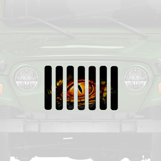 Dirty Acres® - 1-Pc Dragon Eye Style Green Perforated Main Grille