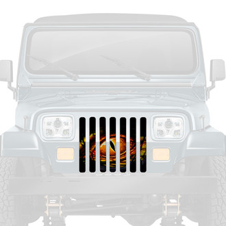 Dirty Acres® - 1-Pc Dragon Eye Style Green Perforated Main Grille