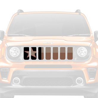 Dirty Acres® - 1-Pc Gobi Jeep Colored Texas Flag Style Perforated Main Grille