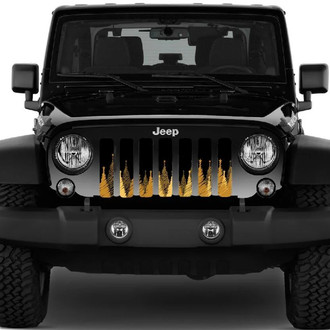 Dirty Acres® - 1-Pc Gold Christmas Trees Style Perforated Main Grille