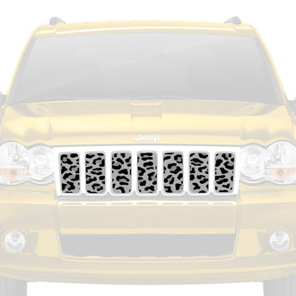 Dirty Acres® - 1-Pc Leopard Print Style Gray Perforated Main Grille