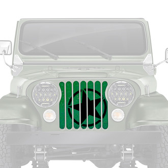 Dirty Acres® - 1-Pc Oscar Mike Style Green Ombre Perforated Main Grille
