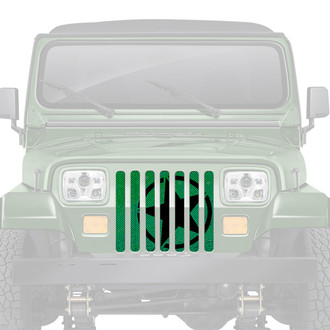 Dirty Acres® - 1-Pc Oscar Mike Style Green Ombre Perforated Main Grille