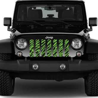 Dirty Acres® - 1-Pc Green Zebra Style Perforated Main Grille