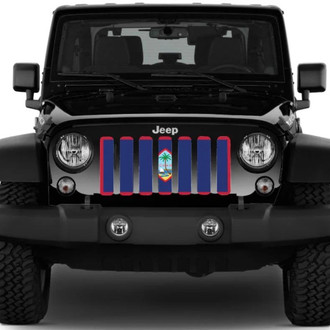 Dirty Acres® - 1-Pc Guam Flag Style Perforated Main Grille