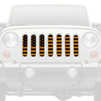 Dirty Acres® - 1-Pc Hella Yella American Flag Style Perforated Main Grille