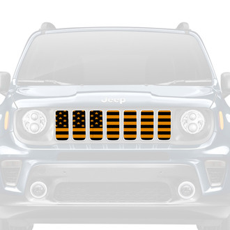 Dirty Acres® - 1-Pc Hella Yella American Flag Style Perforated Main Grille