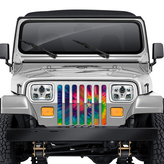Dirty Acres® - 1-Pc Hippie Life Tie Dye Style Perforated Main Grille