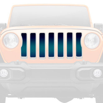 Dirty Acres® - 1-Pc Ombre Style Blue/White Perforated Main Grille