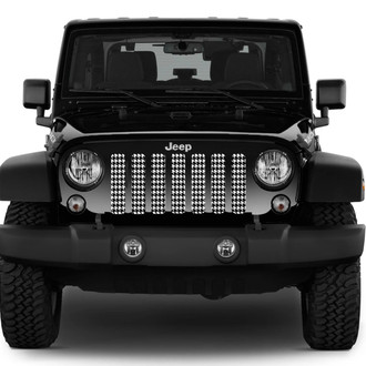 Dirty Acres® - 1-Pc Houndstooth Style Black/White Perforated Main Grille