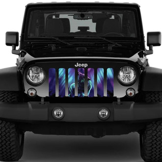 Dirty Acres® - 1-Pc Howling Wolf Style Perforated Main Grille