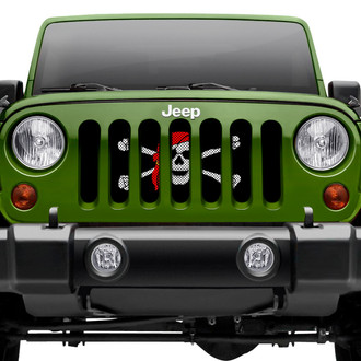 Dirty Acres® - 1-Pc One Eye Jack Pirate Flag Style Perforated Main Grille