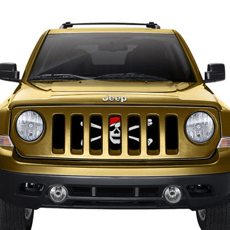 Dirty Acres® - 1-Pc One Eye Jack Pirate Flag Style Perforated Main Grille