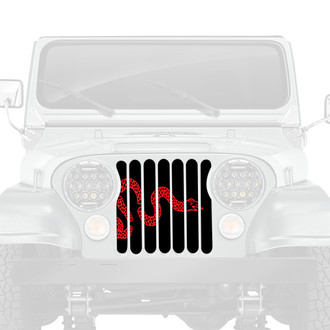 Dirty Acres® - 1-Pc Join or Die Style Red Perforated Main Grille