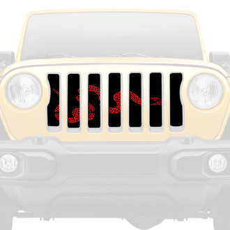 Dirty Acres® - 1-Pc Join or Die Style Red Perforated Main Grille