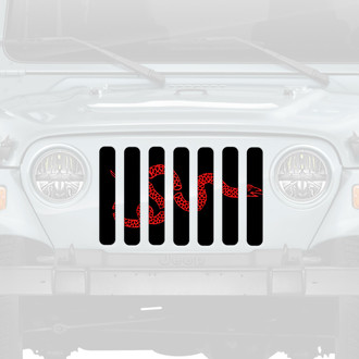 Dirty Acres® - 1-Pc Join or Die Style Red Perforated Main Grille