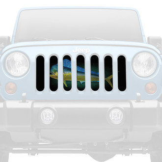 Dirty Acres® - 1-Pc Artistic Mahi Mahi Fish Style Perforated Main Grille