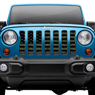 Dirty Acres® - 1-Pc MARPAT Green Digi American Flag Perforated Main Grille