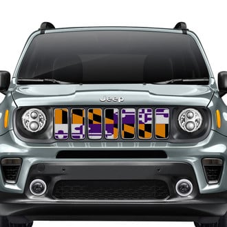 Dirty Acres® - 1-Pc Maryland Flag Style Purple/Orange Perforated Main Grille
