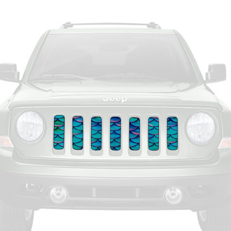Dirty Acres® - 1-Pc Mermaid Scales Style Blue/Purple Perforated Main Grille