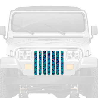 Dirty Acres® - 1-Pc Mermaid Scales Style Blue/Purple Perforated Main Grille