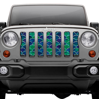 Dirty Acres® - 1-Pc Mermaid Scales Style Peach Perforated Main Grille
