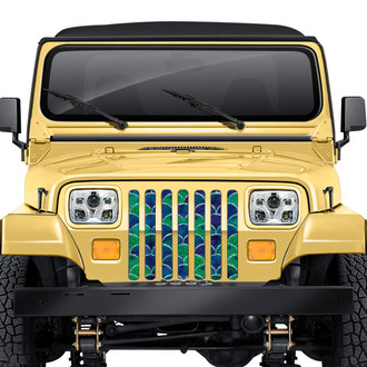 Dirty Acres® - 1-Pc Mermaid Scales Style Peach Perforated Main Grille