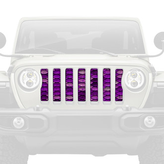 Dirty Acres® - 1-Pc Mermaid Scales Style Purple Perforated Main Grille
