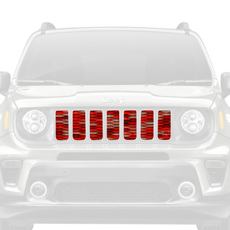 Dirty Acres® - 1-Pc Mermaid Scales Style Red Perforated Main Grille
