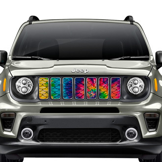 Dirty Acres® - 1-Pc Mermaid Scales Style Multicolor Perforated Main Grille