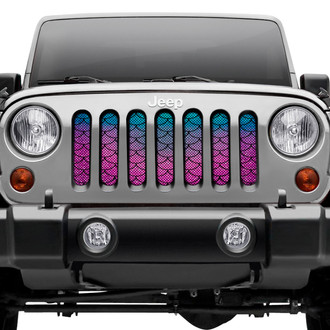 Dirty Acres® - 1-Pc Mermaid Scales Style Teal/Purple Perforated Main Grille