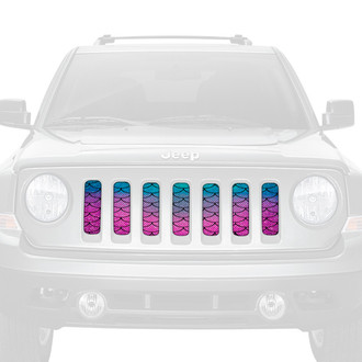 Dirty Acres® - 1-Pc Mermaid Scales Style Teal/Purple Perforated Main Grille