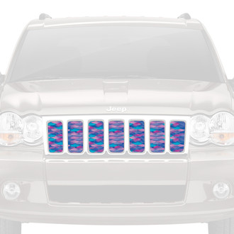 Dirty Acres® - 1-Pc Mermaid Scales Style Violet/Teal Perforated Main Grille