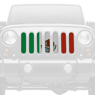 Dirty Acres® - 1-Pc Mexico Flag Style Perforated Main Grille