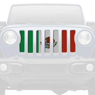 Dirty Acres® - 1-Pc Mexico Flag Style Perforated Main Grille